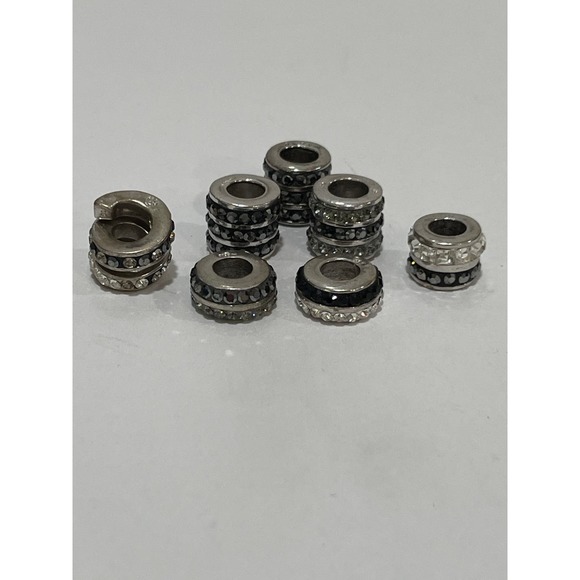 Chelsea Taylor Swarovski Crystal Sterling Silver Core Beads Set of 7 RETIRED - Picture 7 of 8
